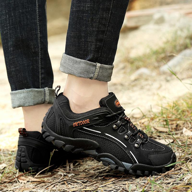 Spring Breathable and Wearable Outdoor Travel Shoes Men's Casual Sneaker Soft Bottom Non-Slip Hiking Shoes