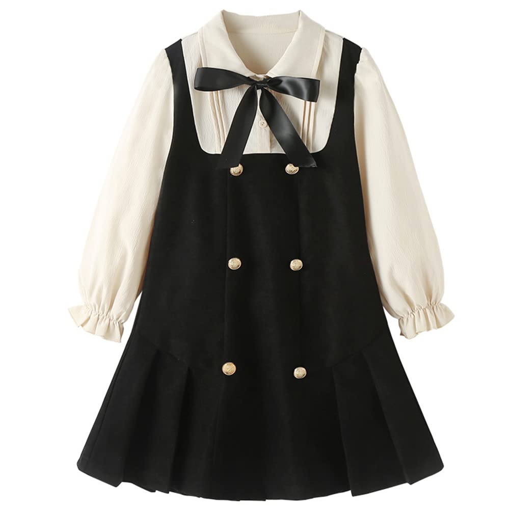 Emfay Long Sleeve Perfect for Entrance and Casual Girls' Dress, Ceremonies, Graduations, Recitals, Weddings, (130)