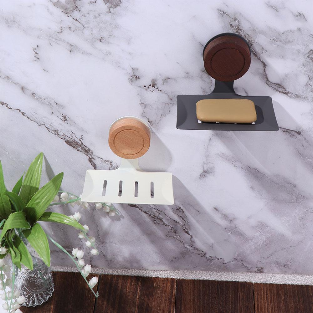 1/2pcs Suction Cup Bathroom Soap Dish Punch-free Shower Soap Holder  for Kitchen Sink