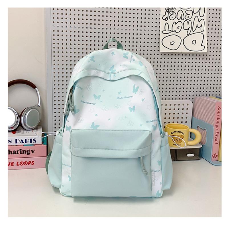 The New Schoolbag Is High-value, Fresh, Sweet, Literary and Cute Butterfly Backpack, Light Travel Backpack for Junior High School Students