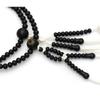 Soka Gakkai Prayer Beads, Paulownia Wood Box, Natural Solid Ebony, Engraved with the Soka Gakkai Mark (Women's), Premium Tassel, SGI