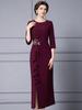 Zhi Li Red Beaded Flower Slimming Banquet Dress 2026 with Ruffle Skirt for Special Occasions