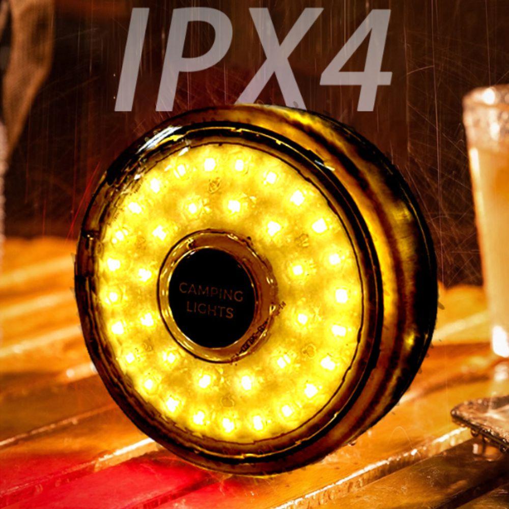 Plastic Texture Camping String Lights USB Rechargeable Retractable Camping Light Yard Garden