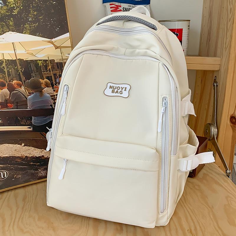 School bag children girls elementary school students solid color backpack junior high school students high school students high quality