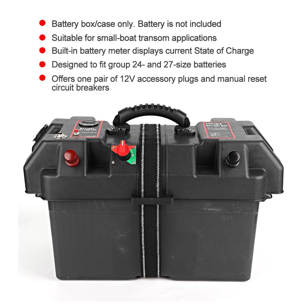 Plastic Minnkota Trolling Motor Power Center Station Battery Box USB & 12V Port Minnkota Trolling Battery Box