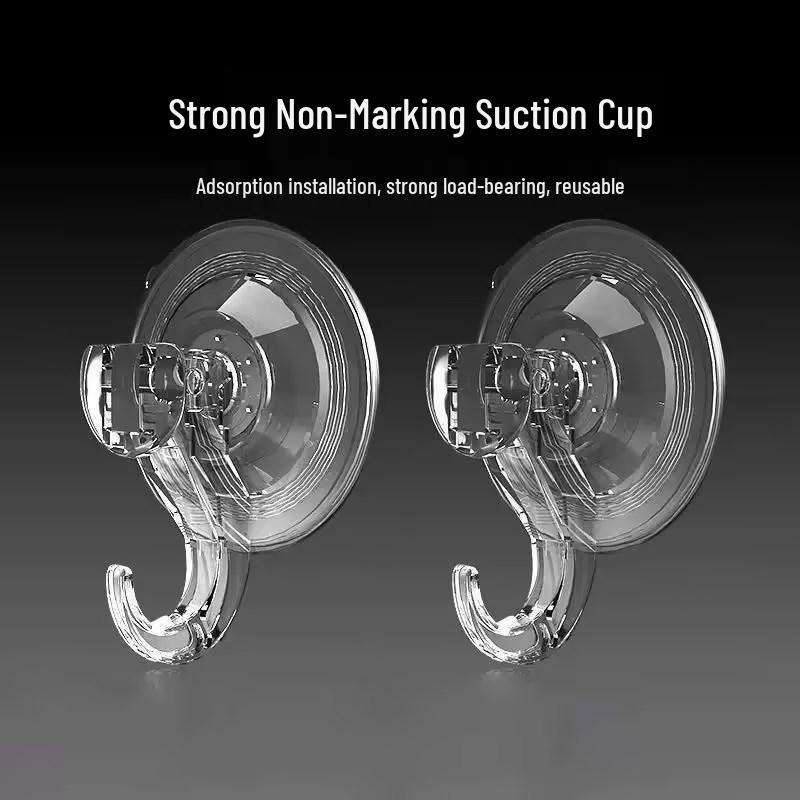 Strong Suction Wall-Mount Hook for Bathroom & Kitchen – No-Drill, Seamless Adhesive for Towels.