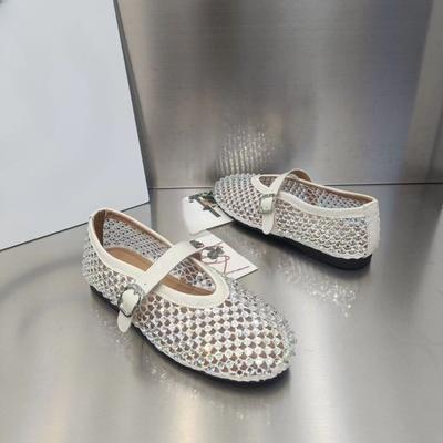 Modă 2025 Noi Pantofi Balerini Plasa cu Strassuri de Cristal de Lux Femei Design de Brand Pantofi Mary Jane cu Plasa și Nituri Pantofi Loafers de Vară pentru Doamne