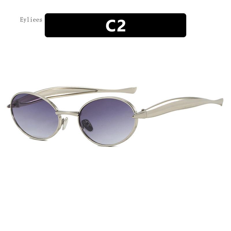 New Sardine Mirror Legs European and American Sunglasses Women s High Fashion Glasses Cross Border Oval Sunglasses Men