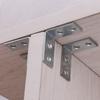 10/50Pcs L-Shaped Corner Brackets 90° Metal Corner Connector Shelf Wall Bracket Fixing Household Furniture Hardware Accessories