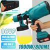 1000W 800ML Cordless Electric Spray Guns with 3Nozzle Flow Control Airbrush High Power Paint Sprayer For 18V Battery