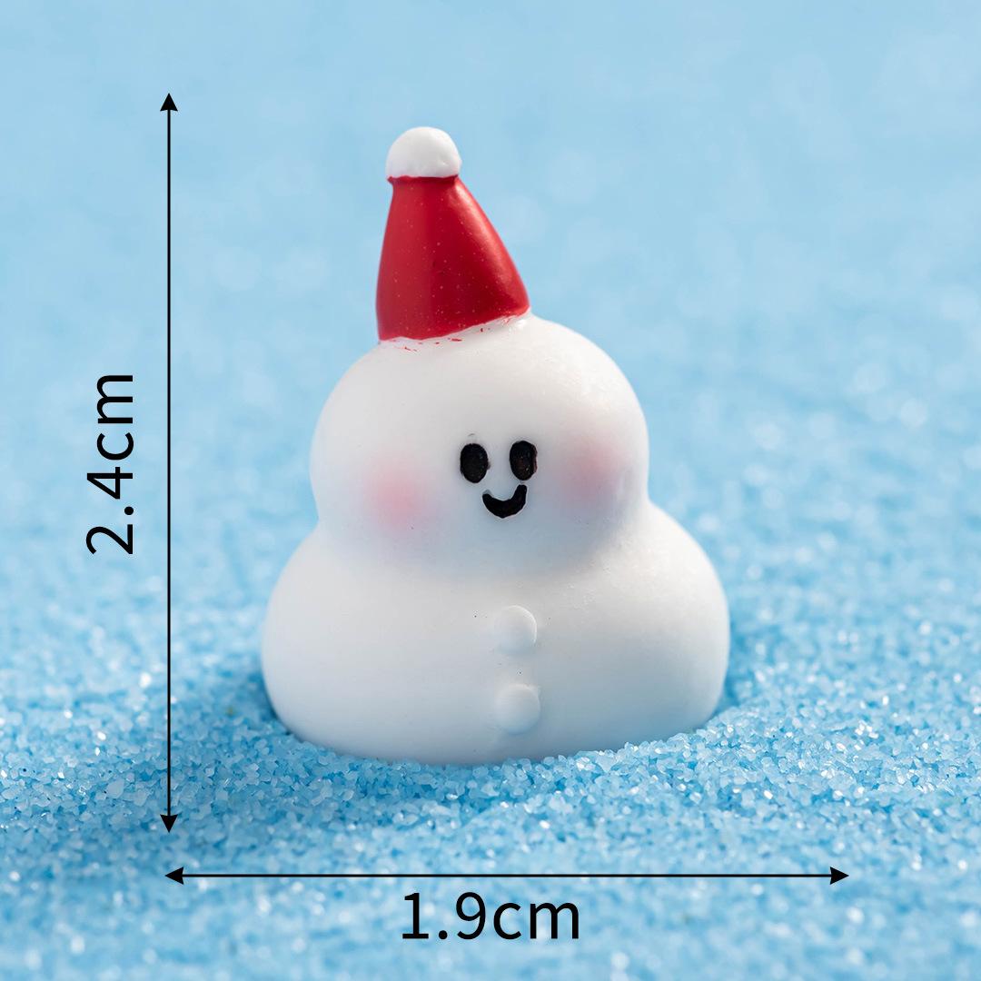 

Miniature Decoration Exquisite Snowman Resin Figure Christmas Micro Landscape Cute Snowman Ornament For Desktops Indoor Outdoor