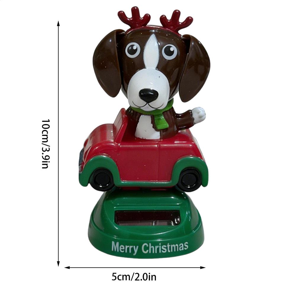

Swinging Solar Doll Car Ornament Funny Dog Figurines Car Dashboard Toys Shaking Head Doll Car Interior Decorations