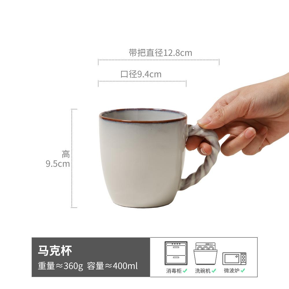 High Value Rope Edge Ceramic Bowl Set Creative Household Niche Tableware Western Food Plate Hotel Plate