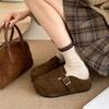 Small lazy person pedals a bag head and half slippers 2025 autumn and winter new fashionable versatile thick-soled slippers for women