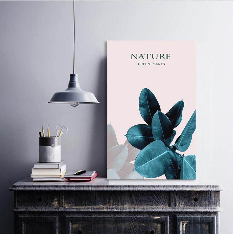 Culoarea plantelor abstracte, frunze, artă de perete, pictură pe pânză, cuadros, postere, poster nordic, imagini de perete pentru camera de zi, fără încadrare