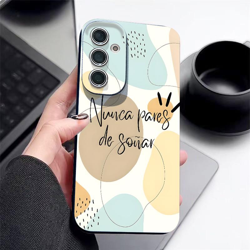 Abstract Geometry Style Case For Samsung S26 S25 S24 Ultra S23 S22 S21 FE A15 A16 A17 A35 A36 A37 A54 A55 A56 A57 5G Leather Texture Soft Cover