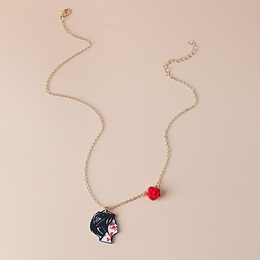 Rock Band My Chemical Romance Cosplay Necklace Music Band MCR Three Cheers Rose Unisex Choker Pendant Jewelry Accessories