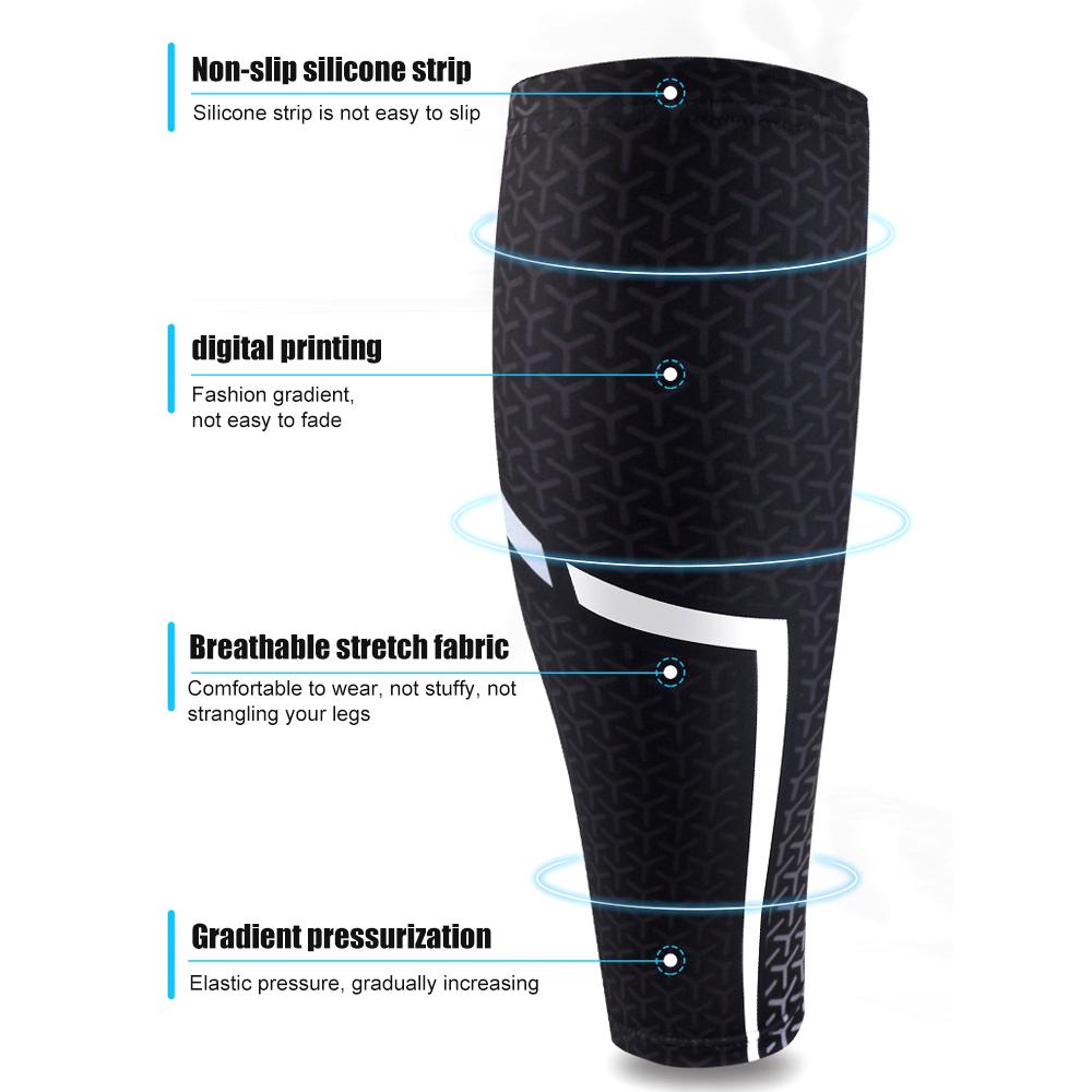 Aktywne rękawy kompresyjne na łydki Antypoślizgowe rękawy na nogi Skarpety bez palców Zespół piszczelowy u biegaczy Żylaki Łydka Łydka Sprzęt ochronny na łydki