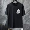 8560 CHROME HEARTS 2026 Summer New High Quality Cotton Round Neck Loose Large Size Men's and Women's T-shirt Couple T-shirt