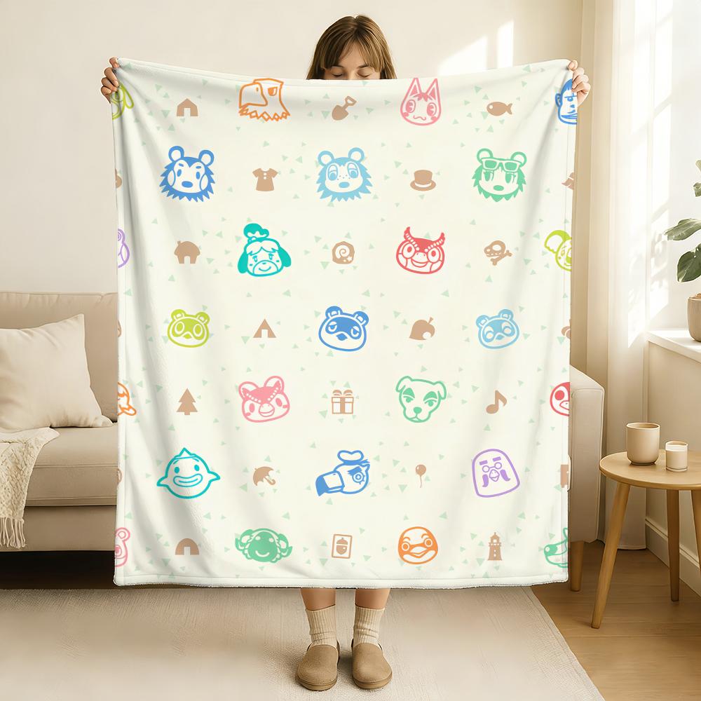 Cartoon Game A-Animal C-Crossing Blanket Soft and Skin Friendly For Couch Bed Napping Bedspread All Seasons Comforter