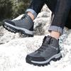 Fashion Brand Men Winter Snow Boots Waterproof Leather Sneakers Plush Warm High Top Men's Boots Outdoor Male Hiking Boot Shoe Size 39-47