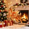 Fashion Shining Goat Hanging Ornament Galloping Goat Embossed Pattern Goat Pendant Goat Bag Charm Christmas Tree Ornament