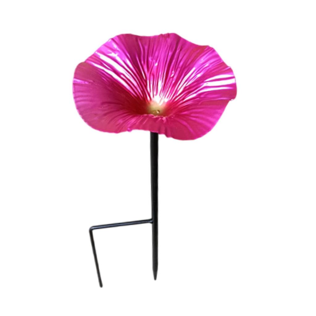 Bird Bath Landscaping Detachable Pole Flower Shape Iron 25cmx14cm Birdfeeder