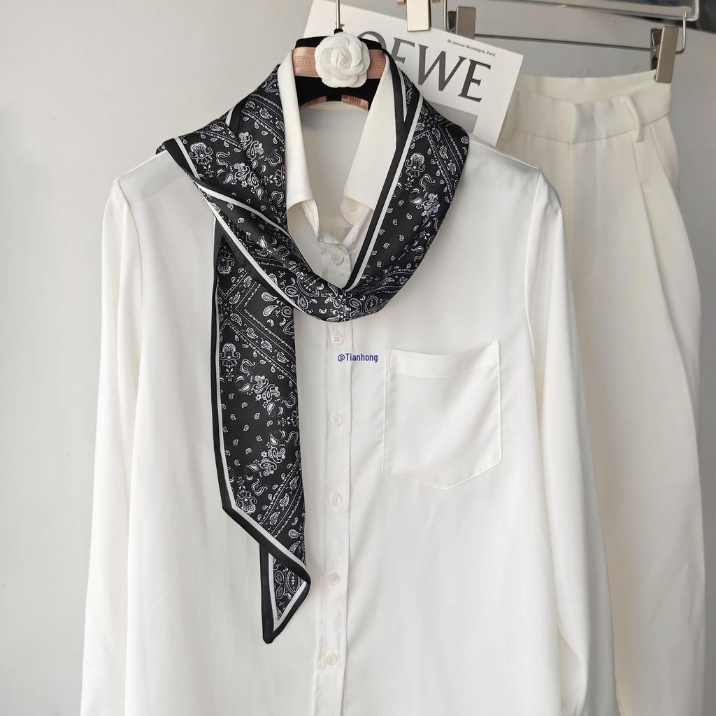 Women's Cashew Long Scarf Belt: 2025 New Style Waist & Tie-Neck Accessory for Jeans