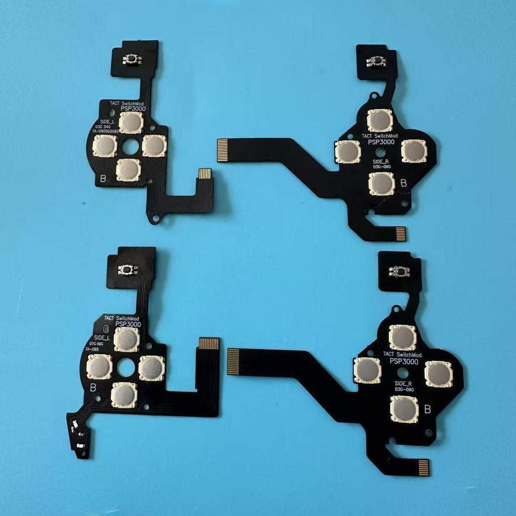 PSP3000/2000 Conductive Film Set: Includes Left & Right Film, Volume Switch Ribbon Cable, and Conductive Adhesive for PSP Accessories.