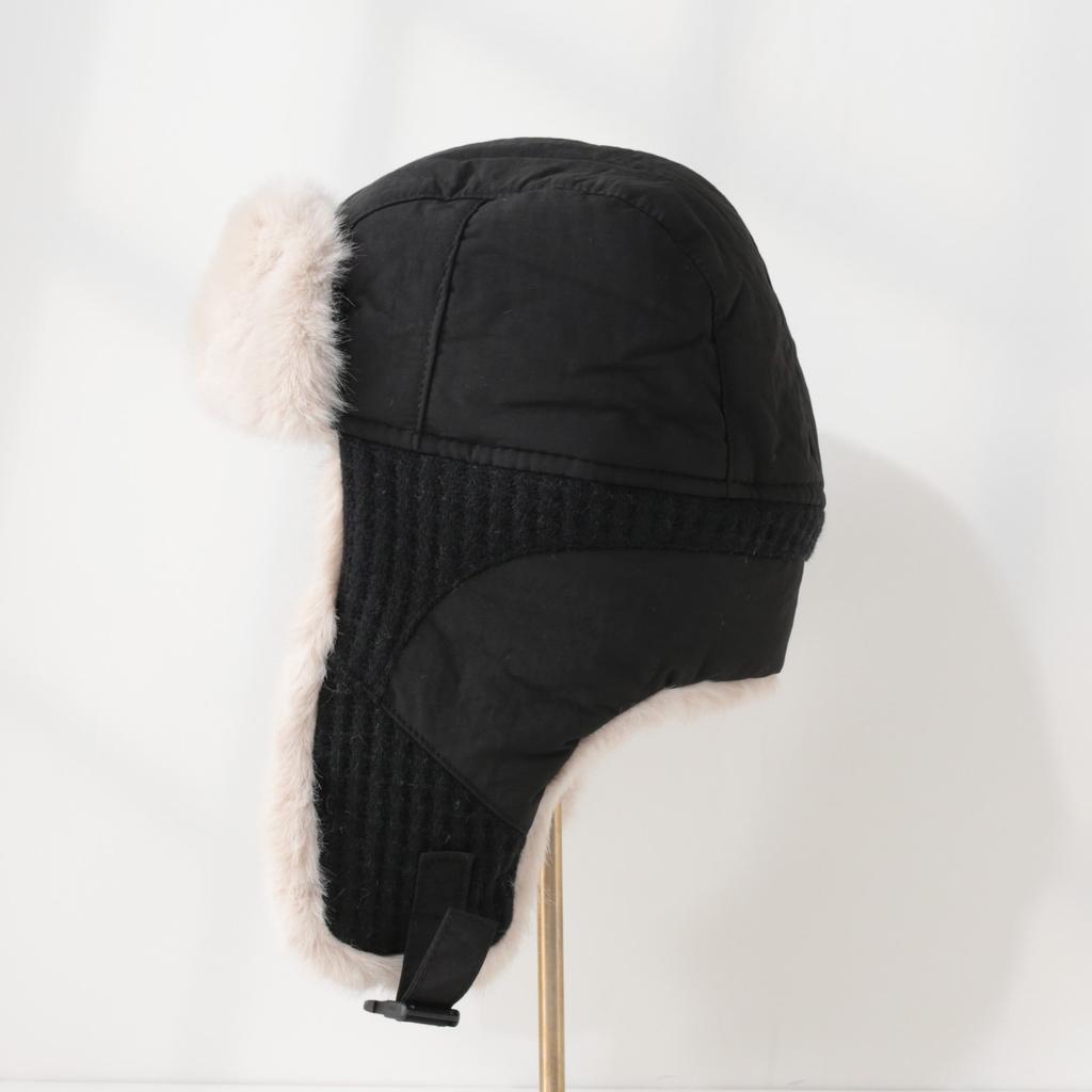 Imitation Fur Mink Hair Hat Female Fall and Winter Plush Fisherman Hat Khaki Senior Show Face Small Warm Ear Protection Lei Feng Hat