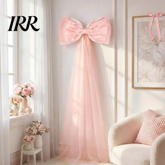 White Bow Decoration 16Pcs/Set Large Kit Giant Pink with Mini Bows DIY Festive Home Decor Satin Tulle Wedding Bridal Baby Shower Birthday
