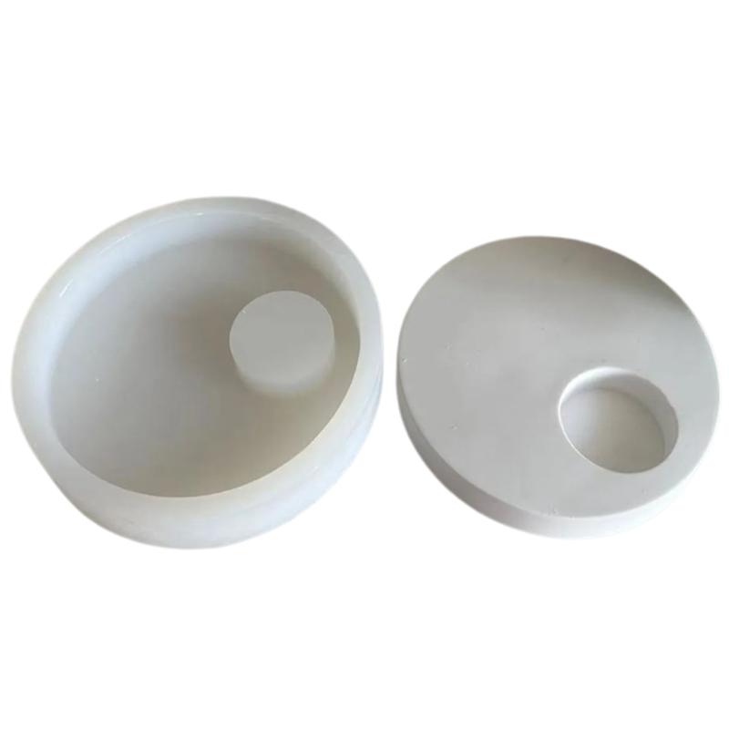 3D Candlestick Silicone Mold Round Shaped Candle Stand Molds Gypsum Candle Holder Mould Stylish Home Decorations Moulds