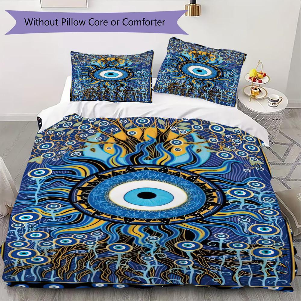 Mystic Eye Mandala Art Home Decoration Soft Printed Sofa Cover Blanket Bedding Down Pillowcase Duvet Cover Without Core A3