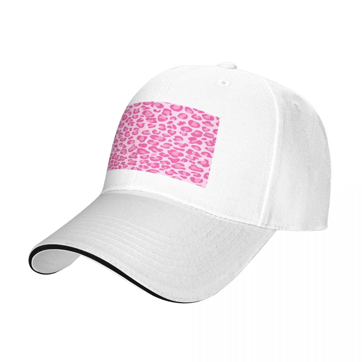 

Розовая шляпа с леопардовым принтом, женская шляпа, шляпа унисекс, модная шляпа, уличная шляпа от солнца, повседневная шляпа в стиле хип-хоп, регулируемая кепка One Size