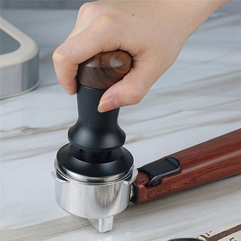 A03F-Internal Spring Constant Force Espresso Coffee Tamper 51/53/58Mm Stainless Steel Base Adjustable Height