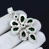 Green Tourmaline Gemstone Pendant in 925 Sterling Silver - Handmade Flower Design, Perfect for Gifts, Parties, and Everyday Elegance