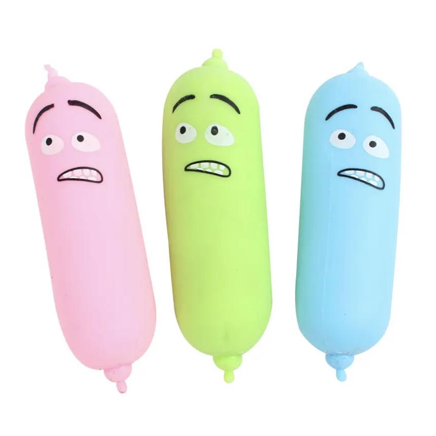 Sausage Memory Sand Novelty Fun Squeezing Toy Soft Rubber Squeezing Fingertip Creative Soft Plastic Stress Relieving Tool