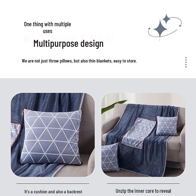 Faunen Multi-functional Plush Throw Pillow Blanket