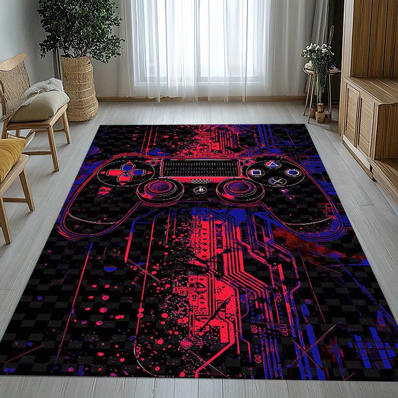 

Cartoon Game Gamer Zone Controller Logo Living Room Non-Slip Area Rug Soft Carpet for Bedroom Playroom Sofa,Home Decor Doormat 40x60cm