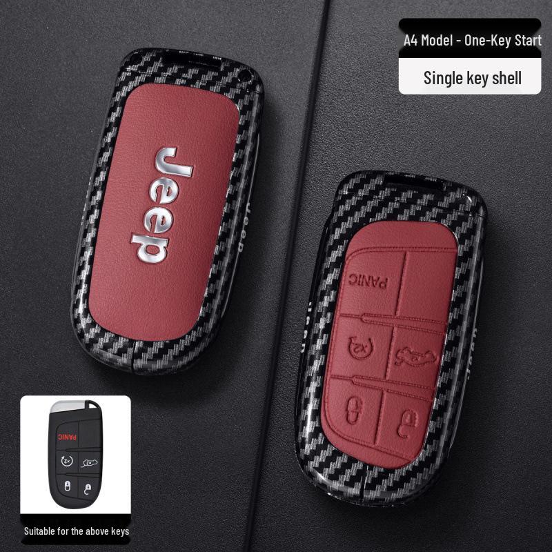 Compatible Jeep Key Case for Grand Cherokee, Renegade, Compass, Commander - Car Bag Buckle Shell