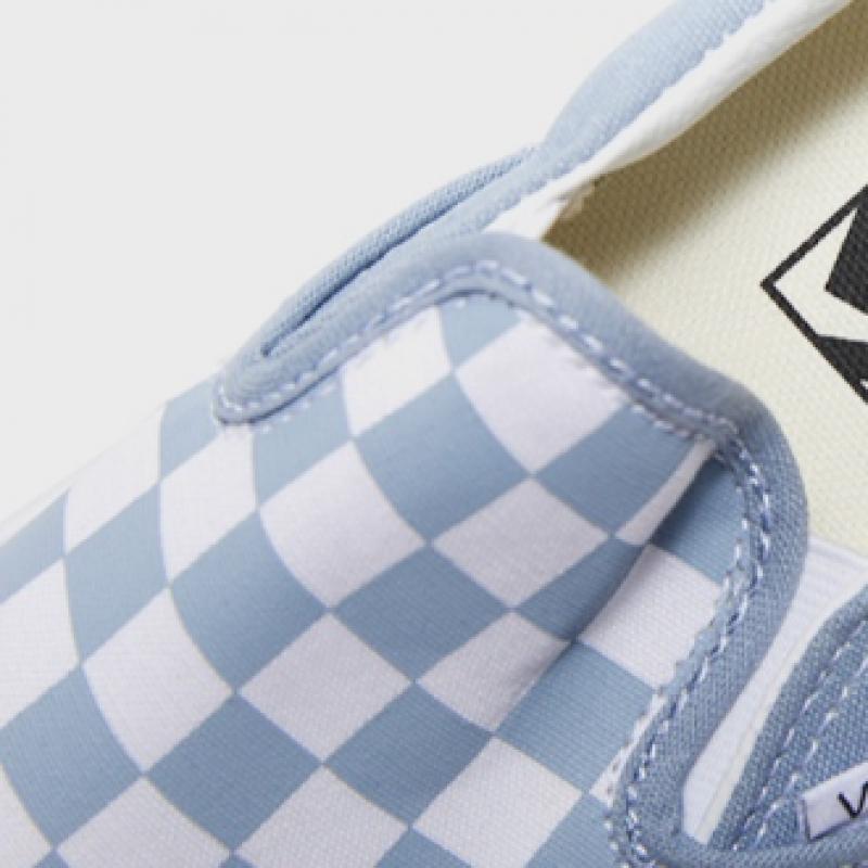 Vans Slip On    Color Tiers  Checkerboard Dusty Blue Vn000bvzdsb1