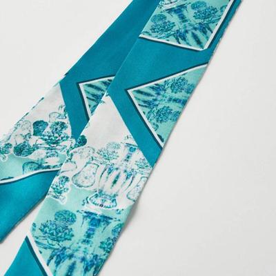 Celadon Twilly Silk Scarf – Modern Art by Emma Nouveau