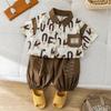 Summer Boys Korean Short-sleeved Shirt Baby Western Style Two-piece Suit