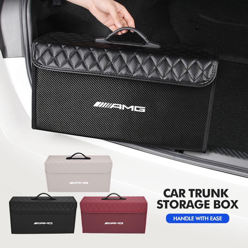 Car Trunk Multipurpose Storage Organizer Leather Collapsible Box For Mercedes Benz AMG A B C E S G Class A180 CLK CLA GLE GLC
