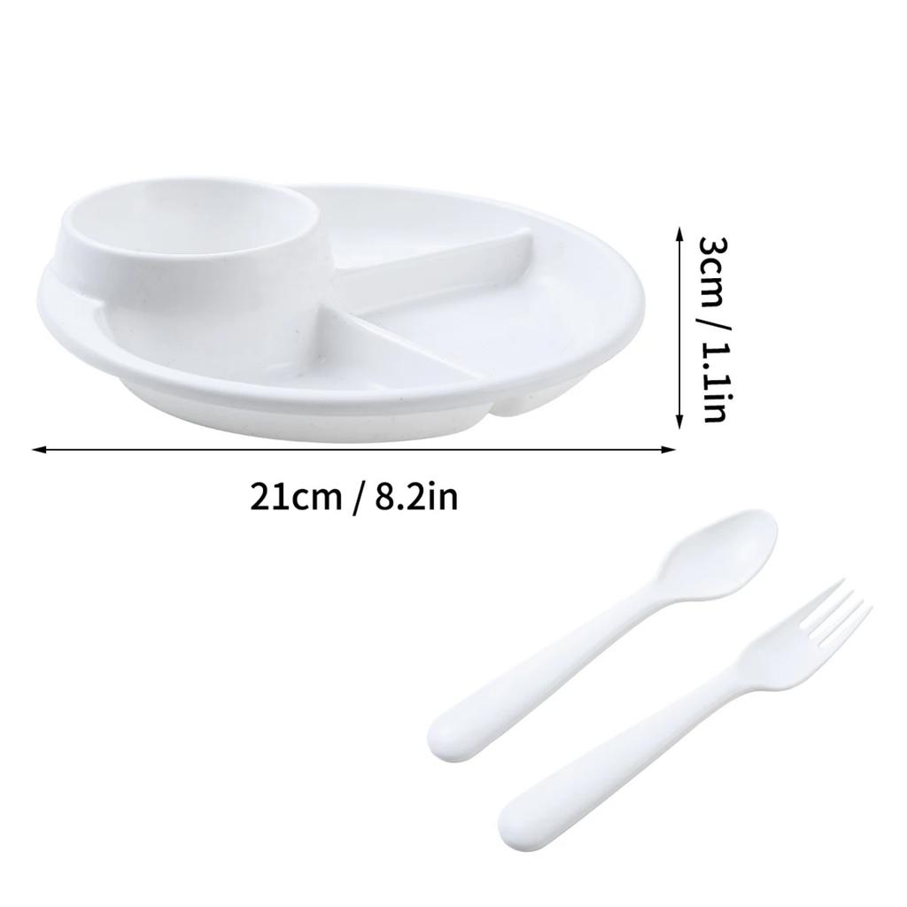Fruit Salad Food Plate With Compartment Heat-resisting Dinnerware Plastic Dinner Plate For Adult Female Dietary Control