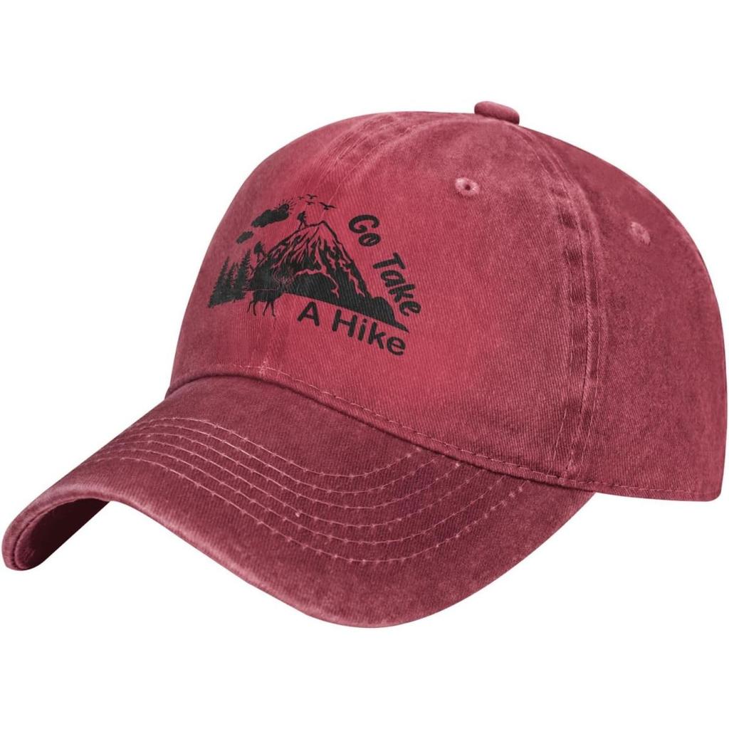Go Take A Hike Graphic Baseball Cap Distressed Cotton Adjustable Dad Hat Outdoor