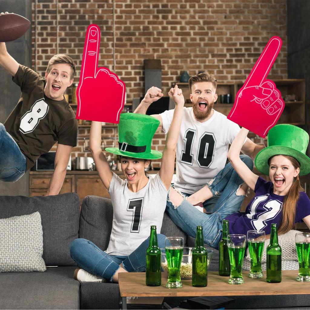 Giant Foam Finger 18 Inch Single Finger Cheer Gloves DIY Blank Foam Hand We'Re Number 1 Foam Hand Cheerleading Props for Sports
