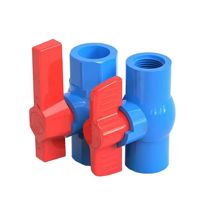 20/32/40/50/63/75/90/110mm Vanne à boisseau sphérique bleue en PVC Raccord de tuyau Vanne à boisseau sphérique Aquarium Bac à poissons Connecteurs d'irrigation de jardin Raccords