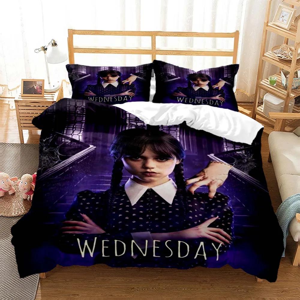 Wednes Day Addams American Dramas 3D Printed Bedding Queen Bedding Set Soft and Comfortable Customized King Size Bedding Set