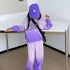 Spring Autumn Girls Kids Tracksuit Children Set Cloth Loose Gradient Sweatshirt Hooded + Wide Leg Pant Suit Teens 4 8 10 12 Year